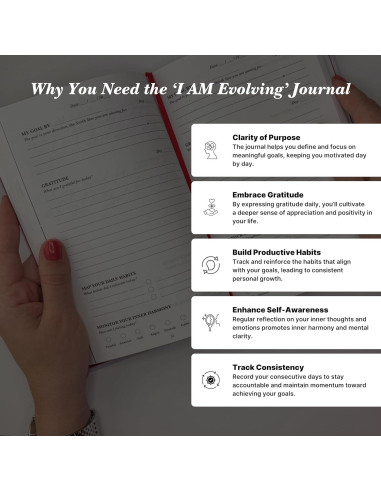 Diario de Gratitud iAmEvolving A5 Negro - Desarrollo Personal
