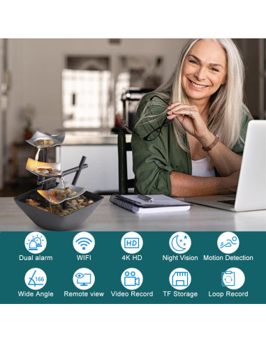 Cámara de Seguridad WiFi 4K USBRMT CHRIS001 con Visión Nocturna