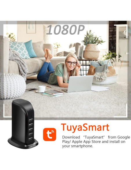 Cámara de Seguridad Inalámbrica HD 1080P isekurity con Cargador USB