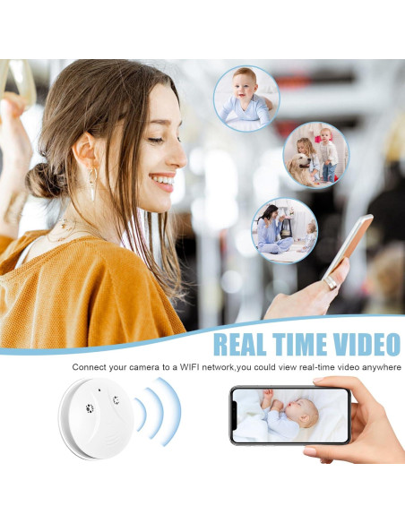 Cámara Oculta Detector de Humo Lian 1080p Wi-Fi Seguridad