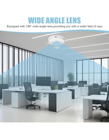 Cámara Oculta Detector de Humo Lian 1080p Wi-Fi Seguridad