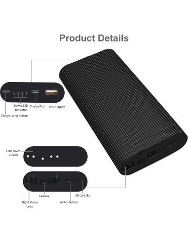 Cámara Nanny WiFi Inalámbrica 1080p con Cargador Portátil