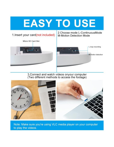 Reloj de Pared con Cámara Oculta Isekurity HD 1080P