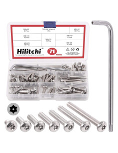 Tornillos de Seguridad Torx Hilitchi M6 Acero Inoxidable 70 Pcs