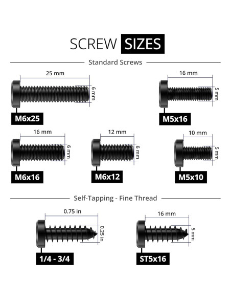 Kit de Tornillos Antirrobo Rightcar Solutions - Acero Inoxidable Negro