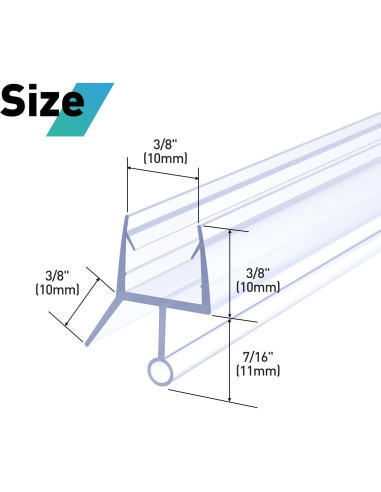 Sello Inferior de Puerta de Ducha FCSOTSPS 2PCS 11mm x 91cm