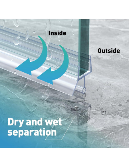 Sello Inferior de Puerta de Ducha FCSOTSPS 2PCS 11mm x 91cm