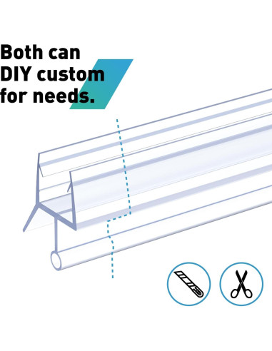 Sello Inferior de Puerta de Ducha FCSOTSPS 2PCS 11mm x 91cm