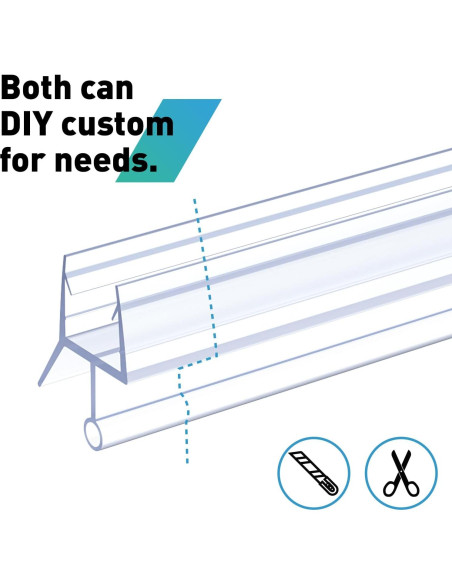 Sello Inferior de Puerta de Ducha FCSOTSPS 2PCS 11mm x 91cm