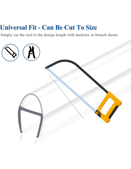 Tira de Sello para Puerta de Ducha Agbihtb 4PCS 99 cm Policarbonato