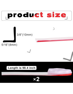 Tondiamo Sello de Puerta de Ducha 2 Rollos 5m PVC Blanco 2