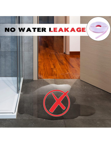 Tondiamo Sello de Puerta de Ducha 2 Rollos 5m PVC Blanco