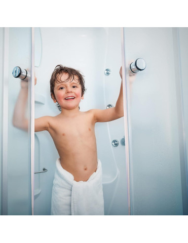 Tondiamo Sello de Puerta de Ducha 2 Rollos 5m PVC Blanco