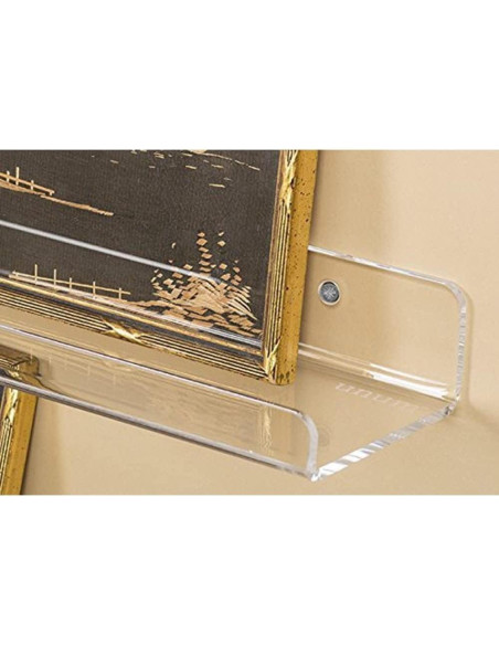 Estantes Acrílicos Flotantes WANLIAN 8" Sin Perforación - Paquete de 2