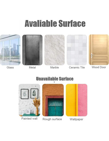 Estantes Acrílicos Flotantes WANLIAN 8" Sin Perforación - Paquete de 2