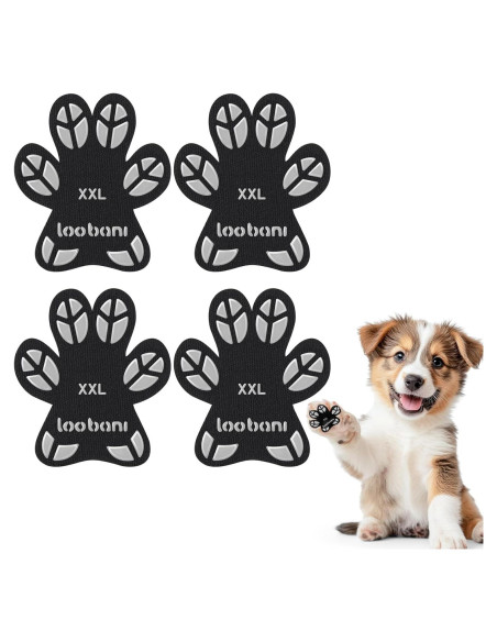 Protector de Patas para Perros LOOBANI XXL Negro Antideslizante