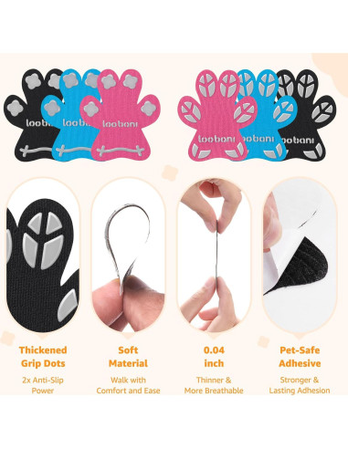 Protector de Patas para Perros LOOBANI XXL Negro Antideslizante