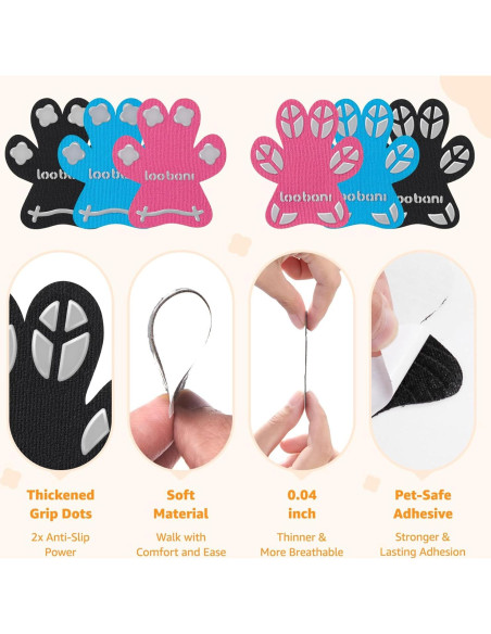 Protector de Patas para Perros LOOBANI XXL Negro Antideslizante