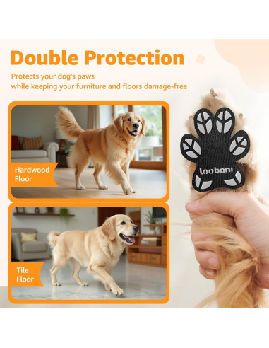 Protector de Patas para Perros LOOBANI XXL Negro Antideslizante