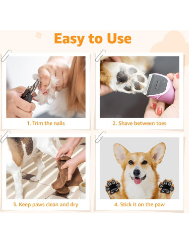 Protector de Patas para Perros LOOBANI XXL Negro Antideslizante