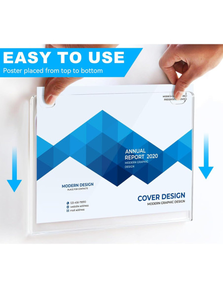 Soporte de Señal Acrílico EHWINE 8 Pack 28x21.6 cm Horizontal