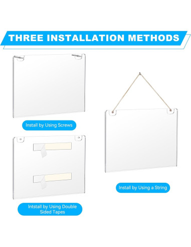 Soporte de Señal Acrílico EHWINE 8 Pack 28x21.6 cm Horizontal
