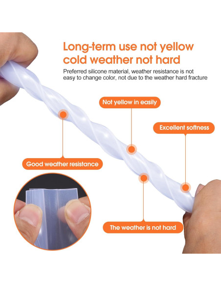 Tira de Sello para Puerta de Ducha Soezy 3m Silicona 6mm