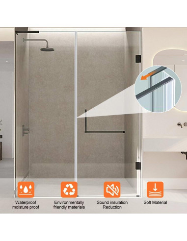 Tira de Sello para Puerta de Ducha Soezy 3m Silicona 6mm