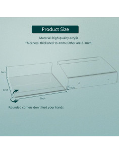 Estantes Acrílicos Flotantes DingCo 20x15 cm Paquete de 4 2