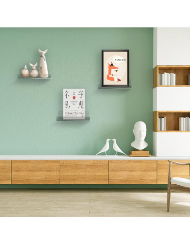 Estantes Acrílicos Flotantes DingCo 20x15 cm Paquete de 4