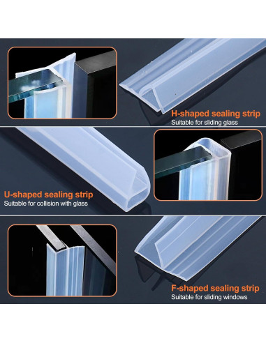 Tira de Sello para Puerta de Ducha Soezy 3m Silicona 6mm