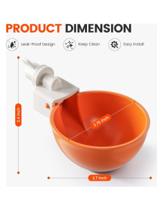 Tazas Automáticas para Agua de Pollos Eggluuz - Paquete de 6 2