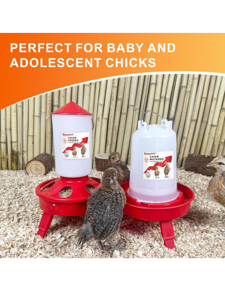 Juego Comedero y Bebedero Ajustable ZenxyHoC 0.4 Gal Rojo