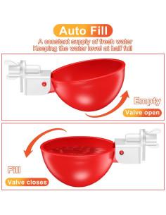 Tazas de Agua Automáticas para Pollos ZenxyHoC - Paquete de 10 2
