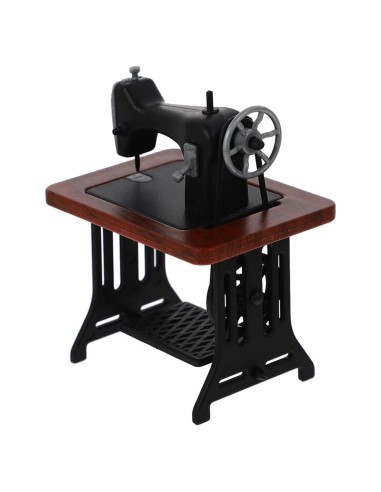 Mini Máquina de Coser Vintage Zerodeko 1:24 para Muñecas