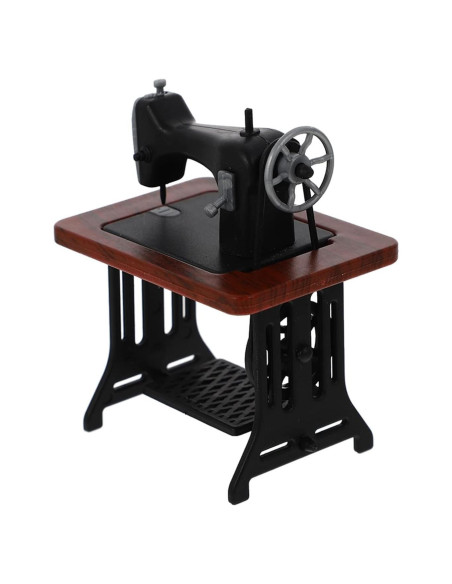 Mini Máquina de Coser Vintage Zerodeko 1:24 para Muñecas