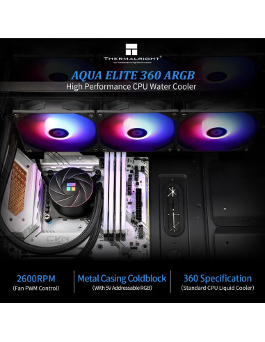 Enfriador AIO de CPU Thermalright Aqua Elite 360 ARGB 2.1kg