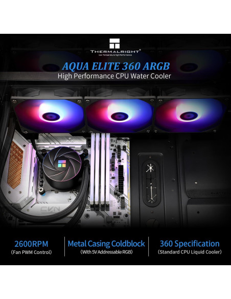 Enfriador AIO de CPU Thermalright Aqua Elite 360 ARGB 2.1kg