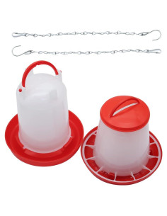 Kit Alimentador y Bebedero para Pollos Abustle Pig 1.5kg 1.5L