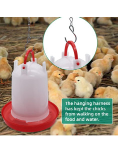 Kit Alimentador y Bebedero para Pollos Abustle Pig 1.5kg 1.5L 2