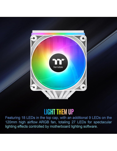 Enfriador de CPU Thermaltake ASTRIA 600 ARGB Blanco 265W TDP