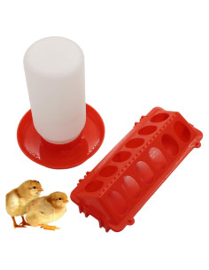 Kit Alimentador y Bebedero para Pollitos Abustle Pig 1L