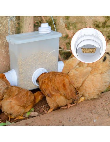 Kit Alimentador de Pollos Suplklz 4 Puertos A Prueba de Lluvia