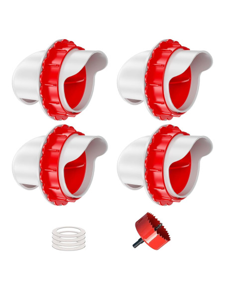 Comedero Automático para Pollos ZenxyHoC 4 Puertos Rojo