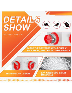 Comedero Automático para Pollos ZenxyHoC 4 Puertos Rojo 2