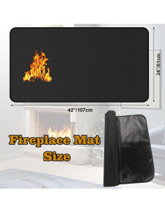 Alfombra Ignífuga Tirifer 106.68x60.96cm Resistente al Fuego 2