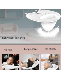 Basin de Champú Inflable Peaoop - Portátil para Ancianos y Discapacitados 2