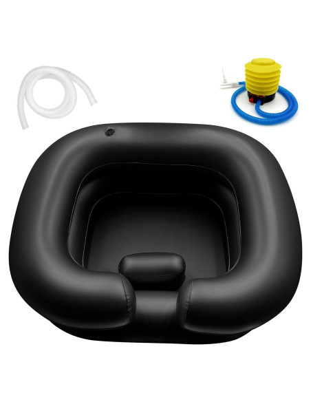Basin de Lavado de Cabello Inflable BIRDDIE Negro 58x52x19cm