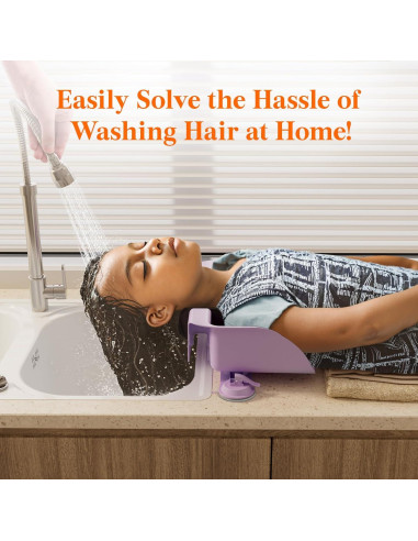 Estación de Lavado de Cabello Lifewit Morado 45x26x13 cm