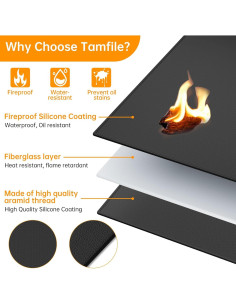Alfombrilla para Parrilla Tamfile 157 x 102 cm Resistente al Calor 2
